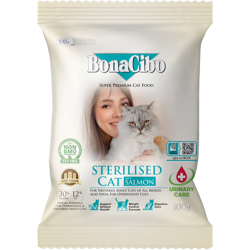 BonaCibo Adult Cat Sterilised Somonlu BonaCibo Adult Cat Sterilised Somonlu