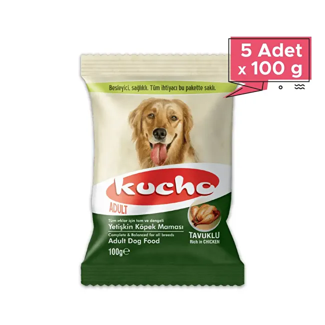 Kucho Adult Dog 100 gr x 5 Adet Tavuklu Yetişkin Köpek Maması