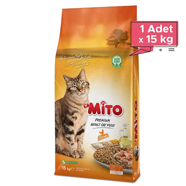 LaMito Adult Cat 15 Kg Tavuklu Yetişkin Kedi Maması