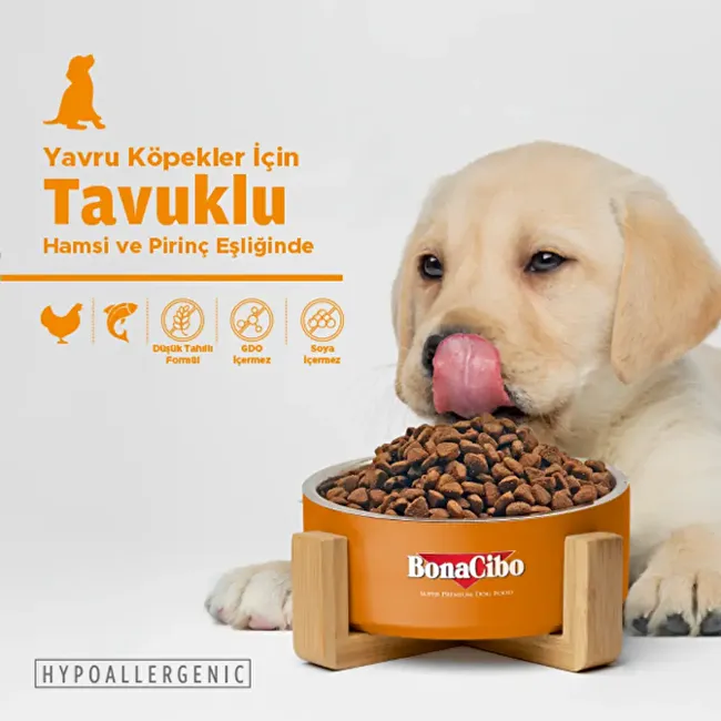 BonaCibo Puppy 15 Kg Tavuklu ve Balıklı Yavru Köpek Maması