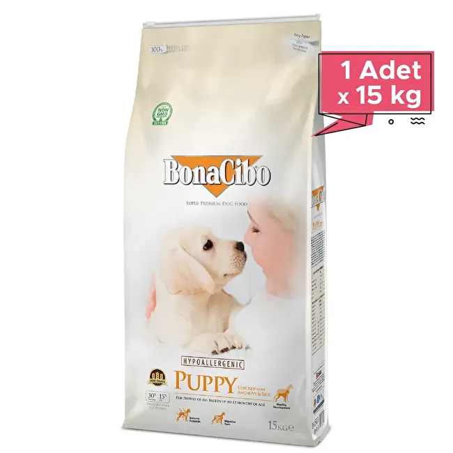 BonaCibo Puppy 15 Kg Tavuklu ve Balıklı Yavru Köpek Maması