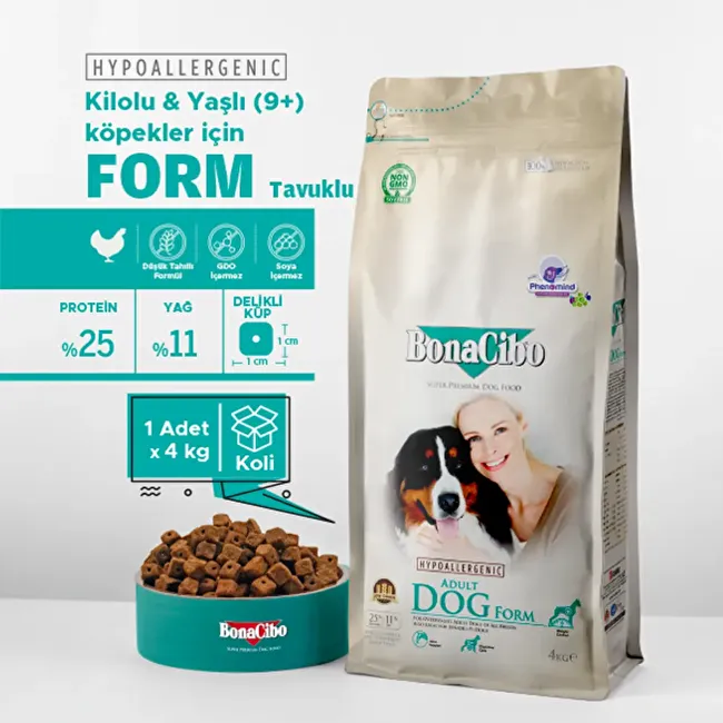 BonaCibo Adult Dog Form 4 Kg Form Yetişkin Köpek Maması
