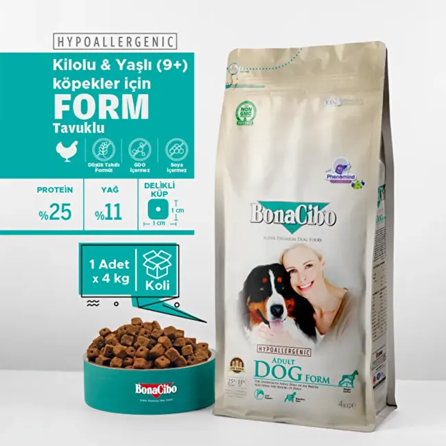 BonaCibo Adult Dog Form 4 Kg Form Yetişkin Köpek Maması