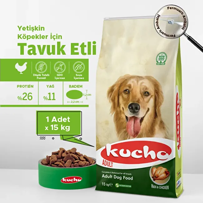 Kucho Adult Dog 15 Kg Tavuklu Yetişkin Köpek Maması