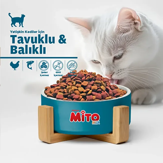 LaMito Mix Adult Cat 1 Kg. 5 li Tavuklu ve Balıklı Renkli Taneli Yetişkin Kedi Maması