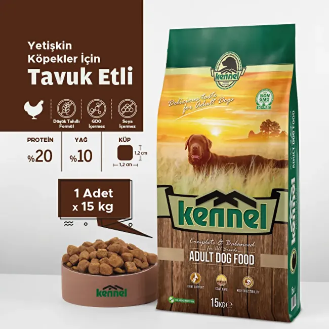 Kennel Adult Dog 15 Kg Tavuklu Yetişkin Köpek Maması
