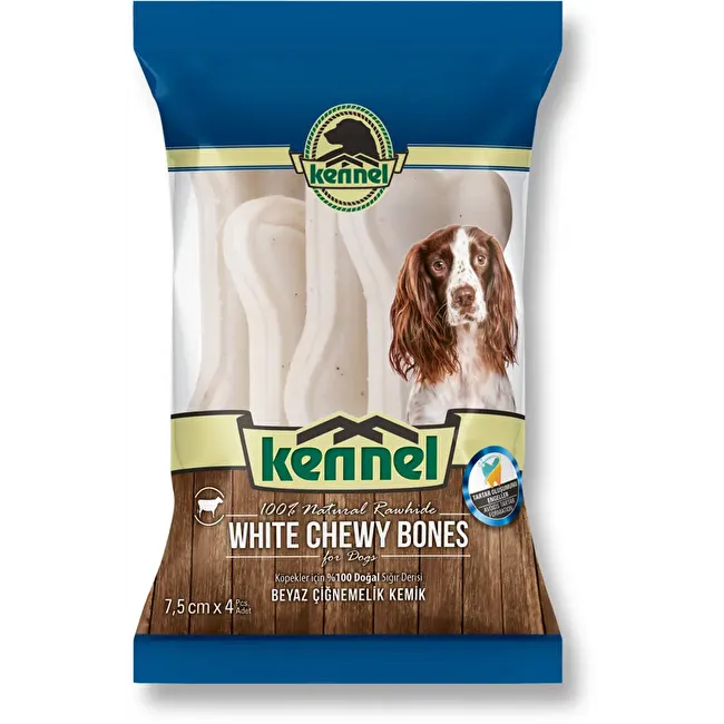 Kennel White Chewy Bones 7.5 cm (4 lü) x 3 Paket