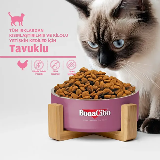 BonaCibo Adult Cat Light - Sterilised 2 Kg. 2 li Kısırlaştırılmış Kediler için Yetişkin Kedi Maması