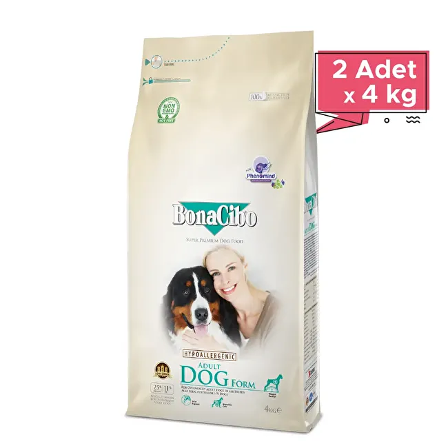 BonaCibo Adult Dog Form 4 Kg. 2 li Form Tavuklu Yetişkin Köpek Maması