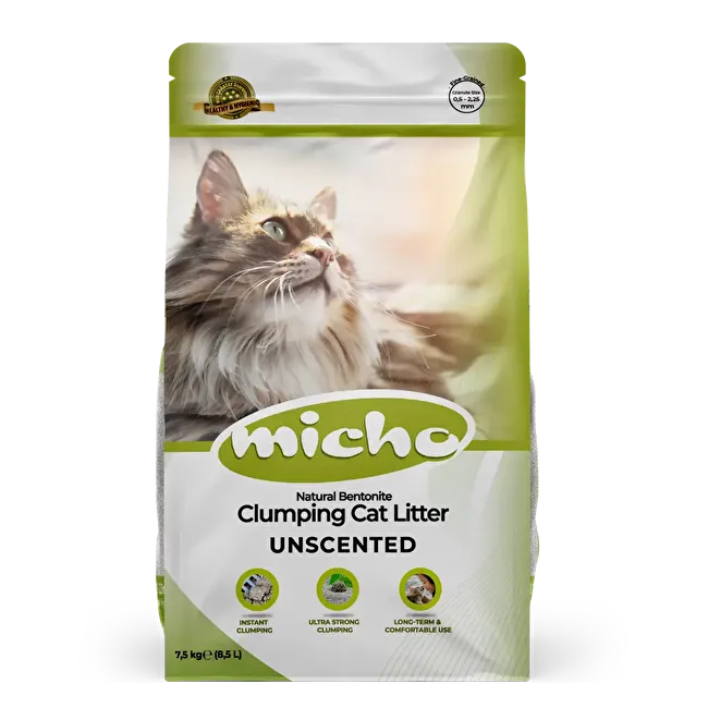 Micho İnce Taneli Doğal Kedi Kumu 2x7.5 Kg