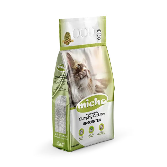 Micho İnce Taneli Doğal Kedi Kumu 2x7.5 Kg