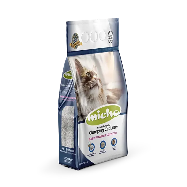 Micho Kalın Taneli Doğal Kedi Kumu 2x7.5 Kg.Kokulu