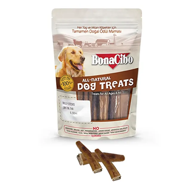 BonaCibo Bully Sticks 100 Gr. x 3 Adet Dana Kamış Ödül Maması