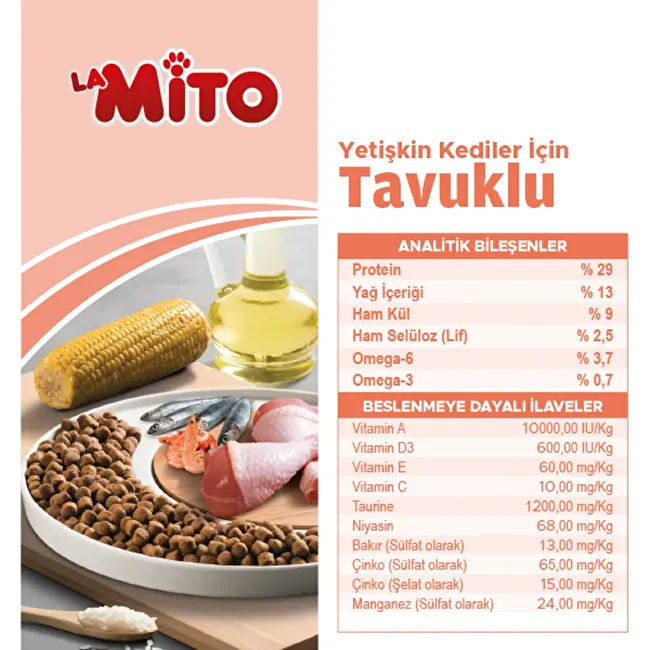 LaMito Adult Cat 100 gr x 5 Adet Tavuklu Yetişkin Kedi Maması